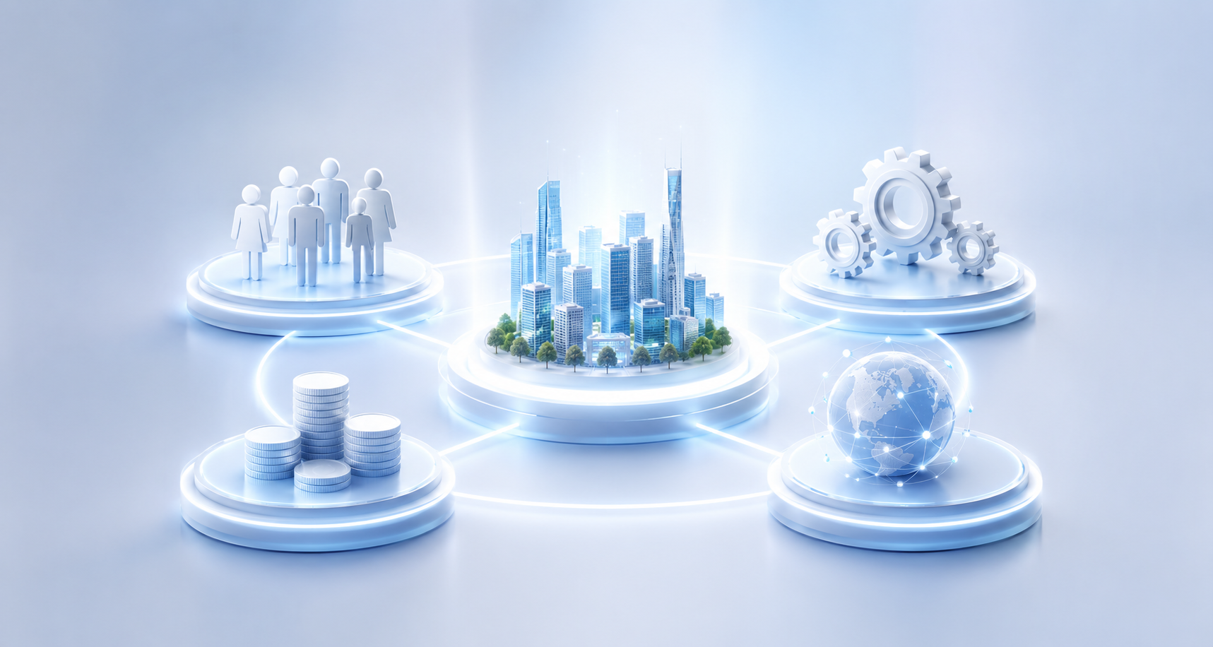Connected management resources for startup incubation